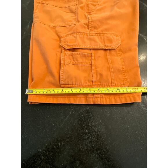 Wrangler Terra Cotta Orange Cargo shorts 100% Cotton sz 36 - Picture 7 of 7